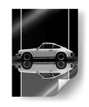 Porsche 911: Reflejo Monocromo - Sae Art | Cuadro decorativo de Canvas Lab