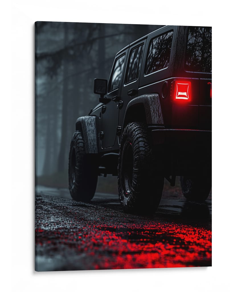 Jeep Wrangler: Senderos de Niebla - Sae Art | Cuadro decorativo de Canvas Lab