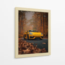 Llama de Otoño: Porsche en el Bosque - Sae Art | Cuadro decorativo de Canvas Lab