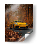 Llama de Otoño: Porsche en el Bosque - Sae Art | Cuadro decorativo de Canvas Lab