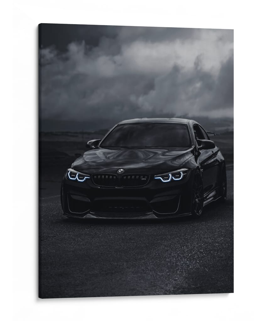 Caballero Oscuro: El BMW M4 Negro - Sae Art | Cuadro decorativo de Canvas Lab
