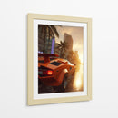 Atardecer de Neón: Lamborghini Countach - Sae Art | Cuadro decorativo de Canvas Lab