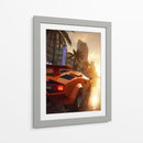 Atardecer de Neón: Lamborghini Countach - Sae Art | Cuadro decorativo de Canvas Lab