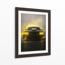 Furia Dorada: Dodge Challenger entre la Niebla - Sae Art | Cuadro decorativo de Canvas Lab