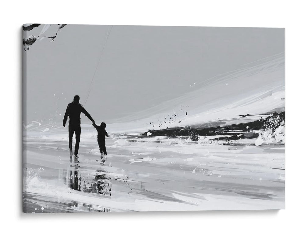 Padre e hijo en la playa - DIEGO D L | Cuadro decorativo de Canvas Lab