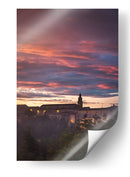 La torre en la bruma rosa - Ulises Páez | Cuadro decorativo de Canvas Lab