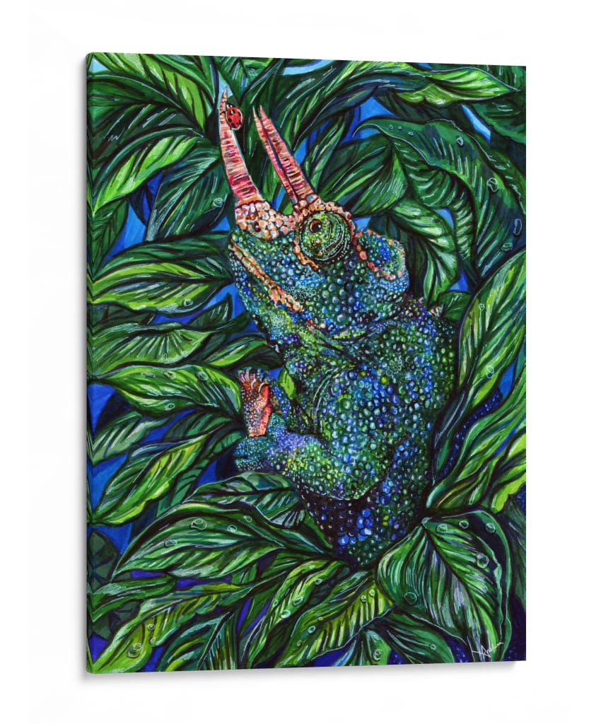 Pop Chameleon - Mariana Lino Art | Cuadro decorativo de Canvas Lab