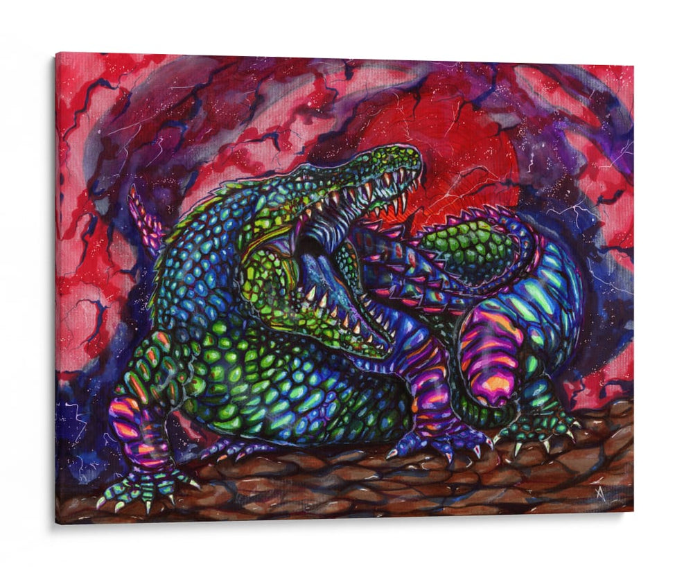 King Croc - Mariana Lino Art | Cuadro decorativo de Canvas Lab