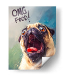 Pug Hambriento - Puffy Design | Cuadro decorativo de Canvas Lab