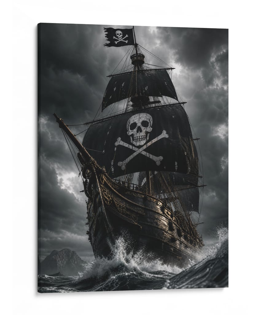 Barco Pirata - Puffy Design | Cuadro decorativo de Canvas Lab