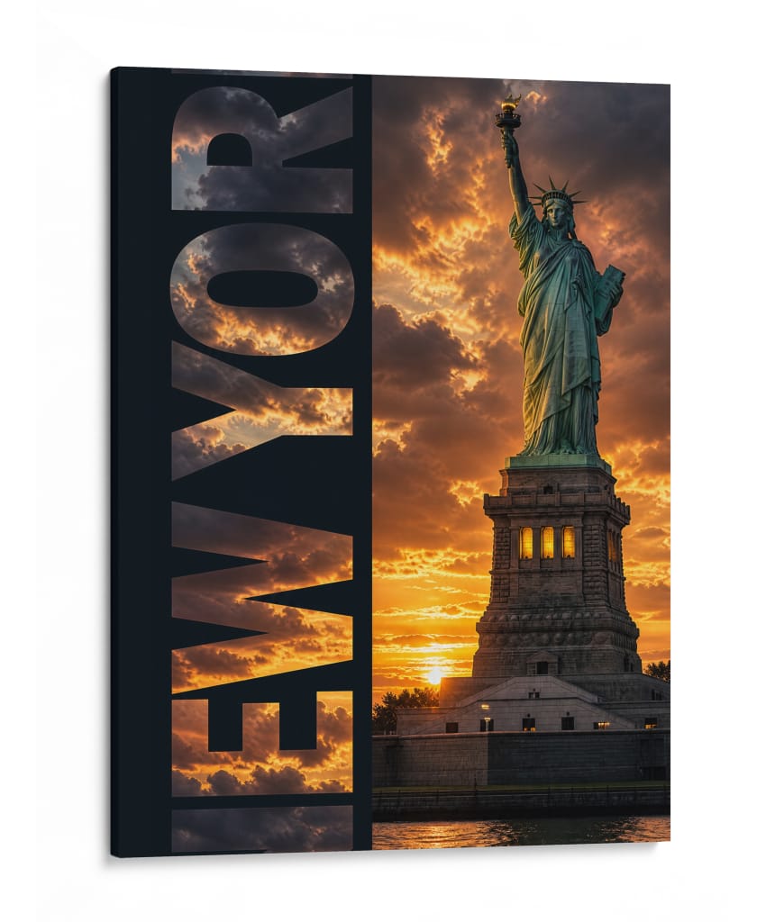 Atardecer en Liberty - Puffy Design | Cuadro decorativo de Canvas Lab