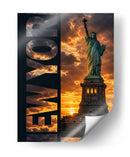 Atardecer en Liberty - Puffy Design | Cuadro decorativo de Canvas Lab