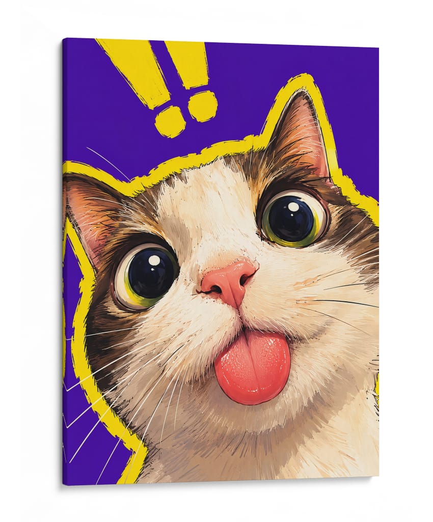 Gato Gracioso - Puffy Design | Cuadro decorativo de Canvas Lab
