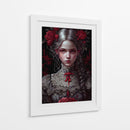 Belleza Victoriana Carmesí - Puffy Design | Cuadro decorativo de Canvas Lab
