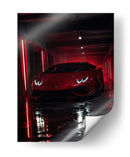 Lamborghini Rojo Neón - Puffy Design | Cuadro decorativo de Canvas Lab