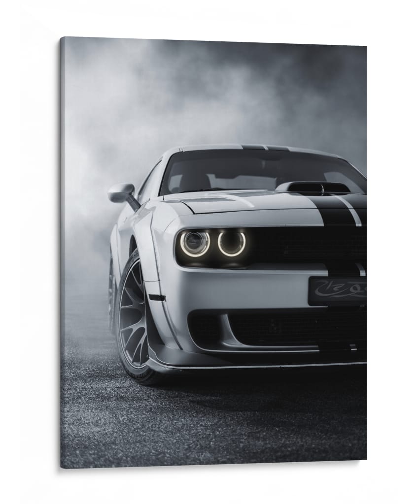 Fantasma de Plata — Dodge Challenger SRT Hellcat - Sae Art | Cuadro decorativo de Canvas Lab