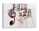 Garabatos musicales con lineas de colores - DIEGO D L | Cuadro decorativo de Canvas Lab
