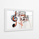 Garabatos musicales con lineas de colores - DIEGO D L | Cuadro decorativo de Canvas Lab