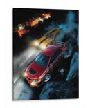 Duelo en la Montaña: Mitsubishi Lancer Evolution X vs Dodge Charger - Sae Art | Cuadro decorativo de Canvas Lab