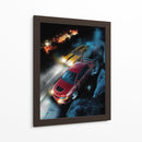 Duelo en la Montaña: Mitsubishi Lancer Evolution X vs Dodge Charger - Sae Art | Cuadro decorativo de Canvas Lab