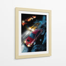 Duelo en la Montaña: Mitsubishi Lancer Evolution X vs Dodge Charger - Sae Art | Cuadro decorativo de Canvas Lab