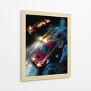 Duelo en la Montaña: Mitsubishi Lancer Evolution X vs Dodge Charger - Sae Art | Cuadro decorativo de Canvas Lab