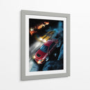 Duelo en la Montaña: Mitsubishi Lancer Evolution X vs Dodge Charger - Sae Art | Cuadro decorativo de Canvas Lab