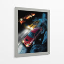 Duelo en la Montaña: Mitsubishi Lancer Evolution X vs Dodge Charger - Sae Art | Cuadro decorativo de Canvas Lab
