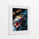 Duelo en la Montaña: Mitsubishi Lancer Evolution X vs Dodge Charger - Sae Art | Cuadro decorativo de Canvas Lab