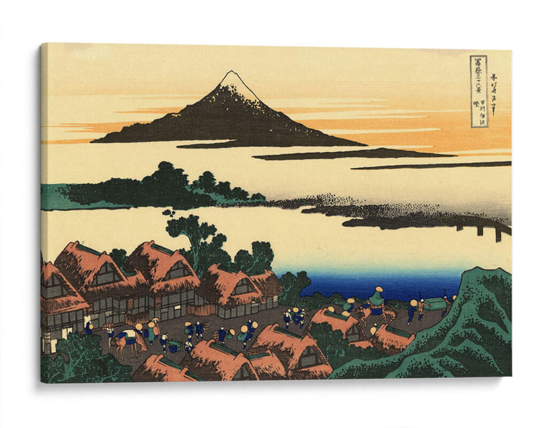Aldea Inunki - Katsushika Hokusai | Cuadro decorativo de Canvas Lab