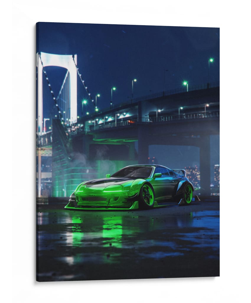 Ácido Tokio – Toyota Supra Mk4 - Sae Art | Cuadro decorativo de Canvas Lab