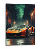 Neon Cyber Lamborghini - Sae Art | Cuadro decorativo de Canvas Lab