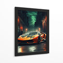 Neon Cyber Lamborghini - Sae Art | Cuadro decorativo de Canvas Lab