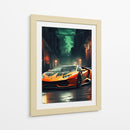 Neon Cyber Lamborghini - Sae Art | Cuadro decorativo de Canvas Lab