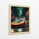 Neon Cyber Lamborghini - Sae Art | Cuadro decorativo de Canvas Lab