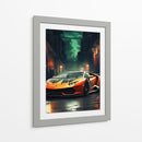 Neon Cyber Lamborghini - Sae Art | Cuadro decorativo de Canvas Lab
