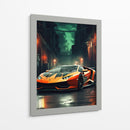 Neon Cyber Lamborghini - Sae Art | Cuadro decorativo de Canvas Lab