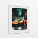 Neon Cyber Lamborghini - Sae Art | Cuadro decorativo de Canvas Lab