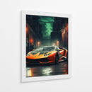 Neon Cyber Lamborghini - Sae Art | Cuadro decorativo de Canvas Lab