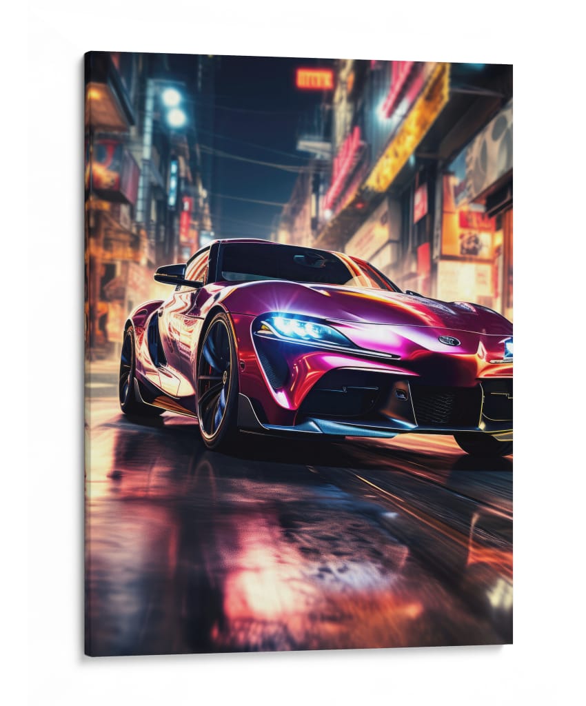 Neon Streets Toyota - Sae Art | Cuadro decorativo de Canvas Lab