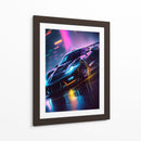 Neon Rain Corvette - Sae Art | Cuadro decorativo de Canvas Lab