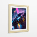 Neon Rain Corvette - Sae Art | Cuadro decorativo de Canvas Lab