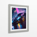 Neon Rain Corvette - Sae Art | Cuadro decorativo de Canvas Lab