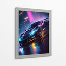 Neon Rain Corvette - Sae Art | Cuadro decorativo de Canvas Lab
