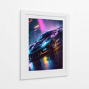Neon Rain Corvette - Sae Art | Cuadro decorativo de Canvas Lab