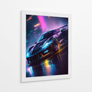 Neon Rain Corvette - Sae Art | Cuadro decorativo de Canvas Lab