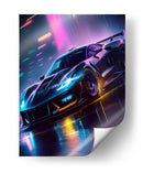 Neon Rain Corvette - Sae Art | Cuadro decorativo de Canvas Lab