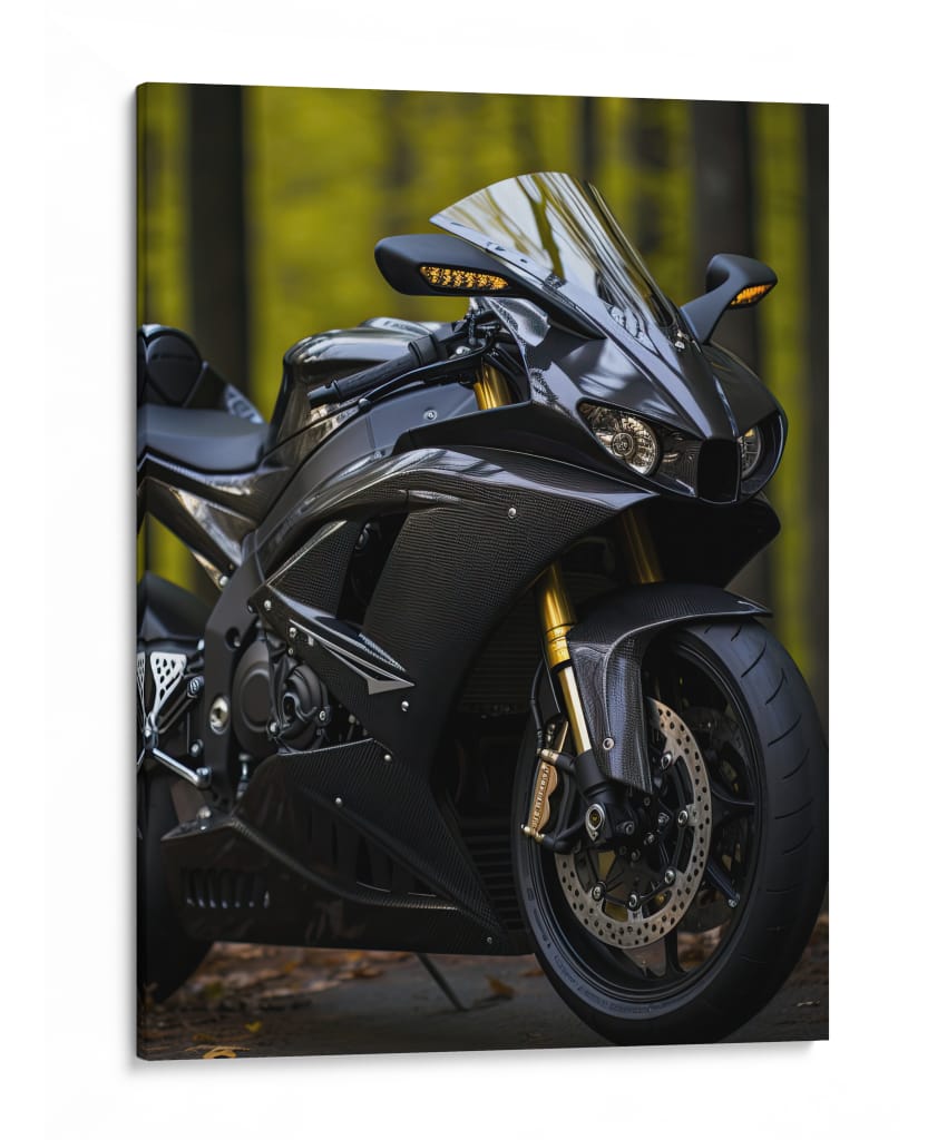 Yamaha YZF-R1 de Carbono Sigiloso - Sae Art | Cuadro decorativo de Canvas Lab
