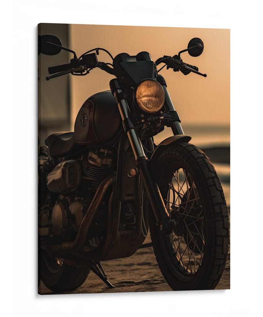 Royal Enfield al Atardecer - Sae Art | Cuadro decorativo de Canvas Lab