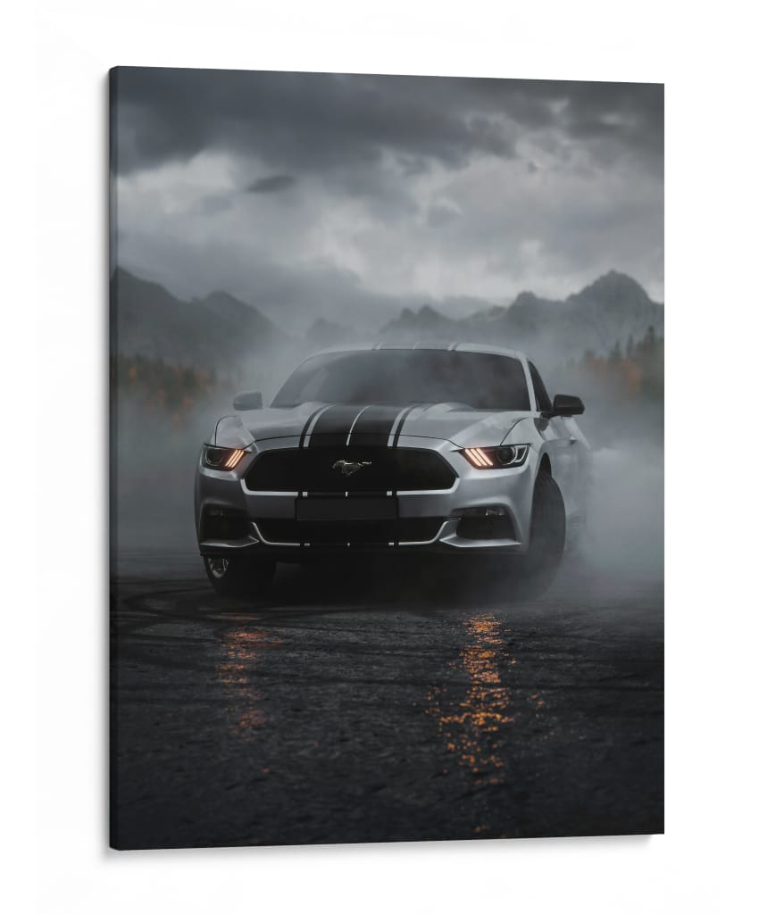 Ford Mustang GT en la Niebla - Sae Art | Cuadro decorativo de Canvas Lab